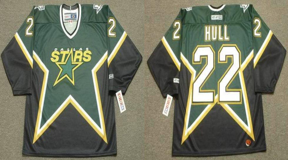 2019 Men Dallas Stars #22 Hull Black CCM NHL jerseys->dallas stars->NHL Jersey